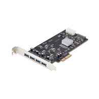 startech.com tarjeta pci express de 4 puertos usb-a - tarjeta pcie usb 3.2 de 5gbps - 4 controladores usb independientes - hub i