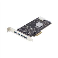 startech.com tarjeta pci express de 4 puertos usb-a - tarjeta pcie usb 3.2 de 5gbps - 4 controladores usb independientes - hub i