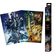 set 2 posters attack on titan
