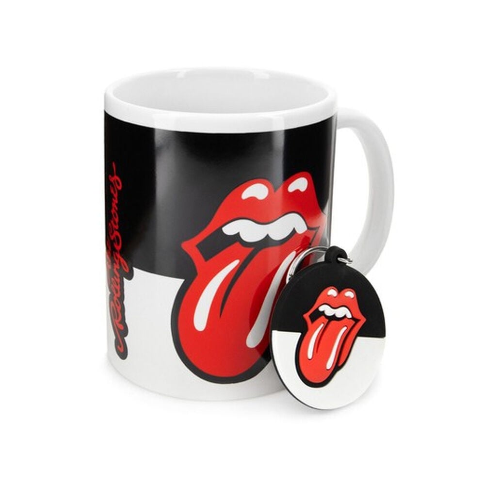 set taza + llavero the rolling stones