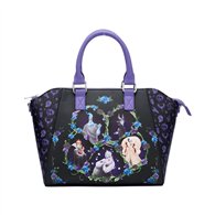bolso floral icons satchel disney villains loungefly 26cm