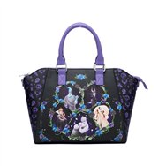 bolso floral icons satchel disney villains loungefly 26cm
