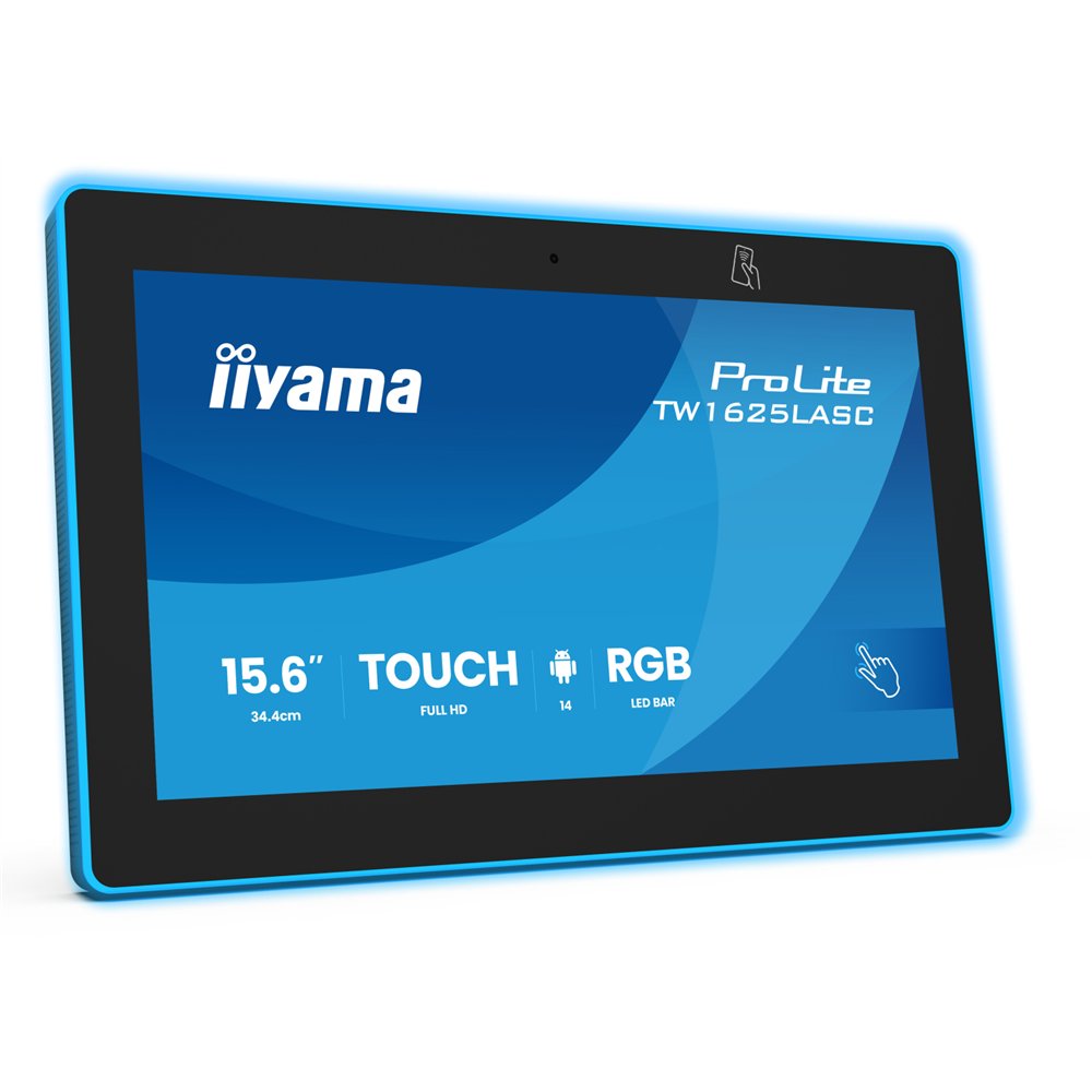 iiyama tw1625lasc-b3pnr pantalla para sala de reuniones 39,6 cm (15.6") 1920 x 1080 pixeles led wi-fi 6 (802.11ax), wi-fi 5 (802