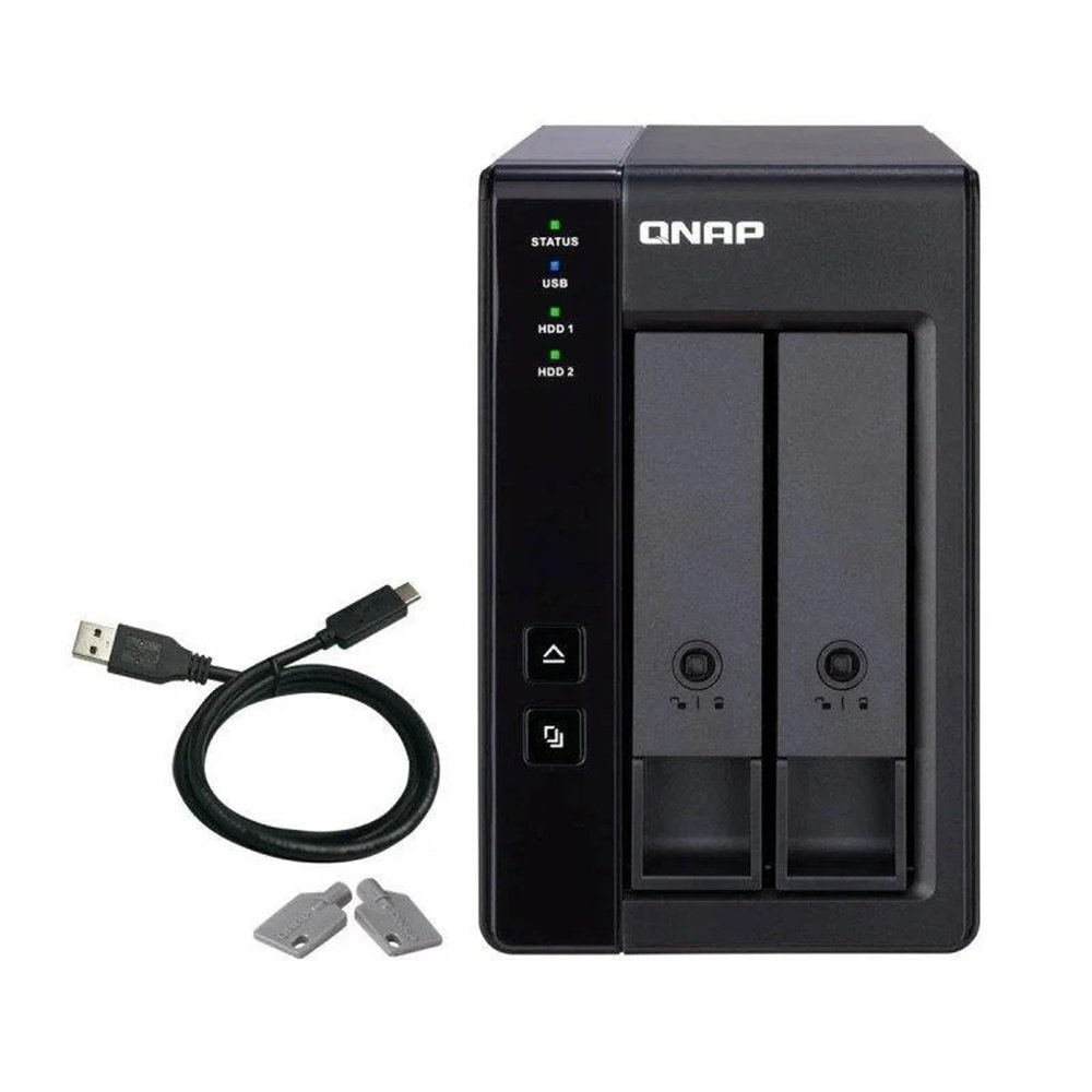 unidad externa qnap 2 hdd 3.5-2.5 tr-002 usb-c
