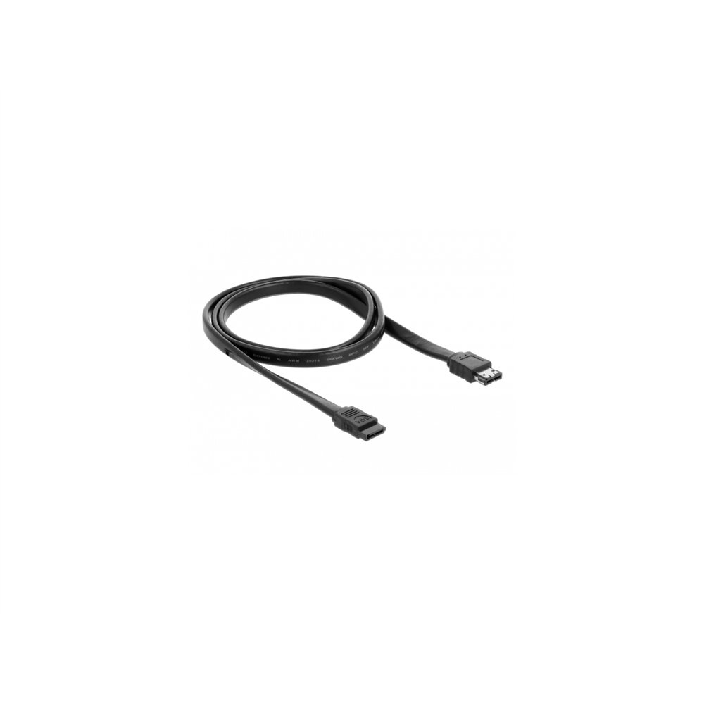 delock 85810 cable de sata 1 m sata 7-pin esata negro