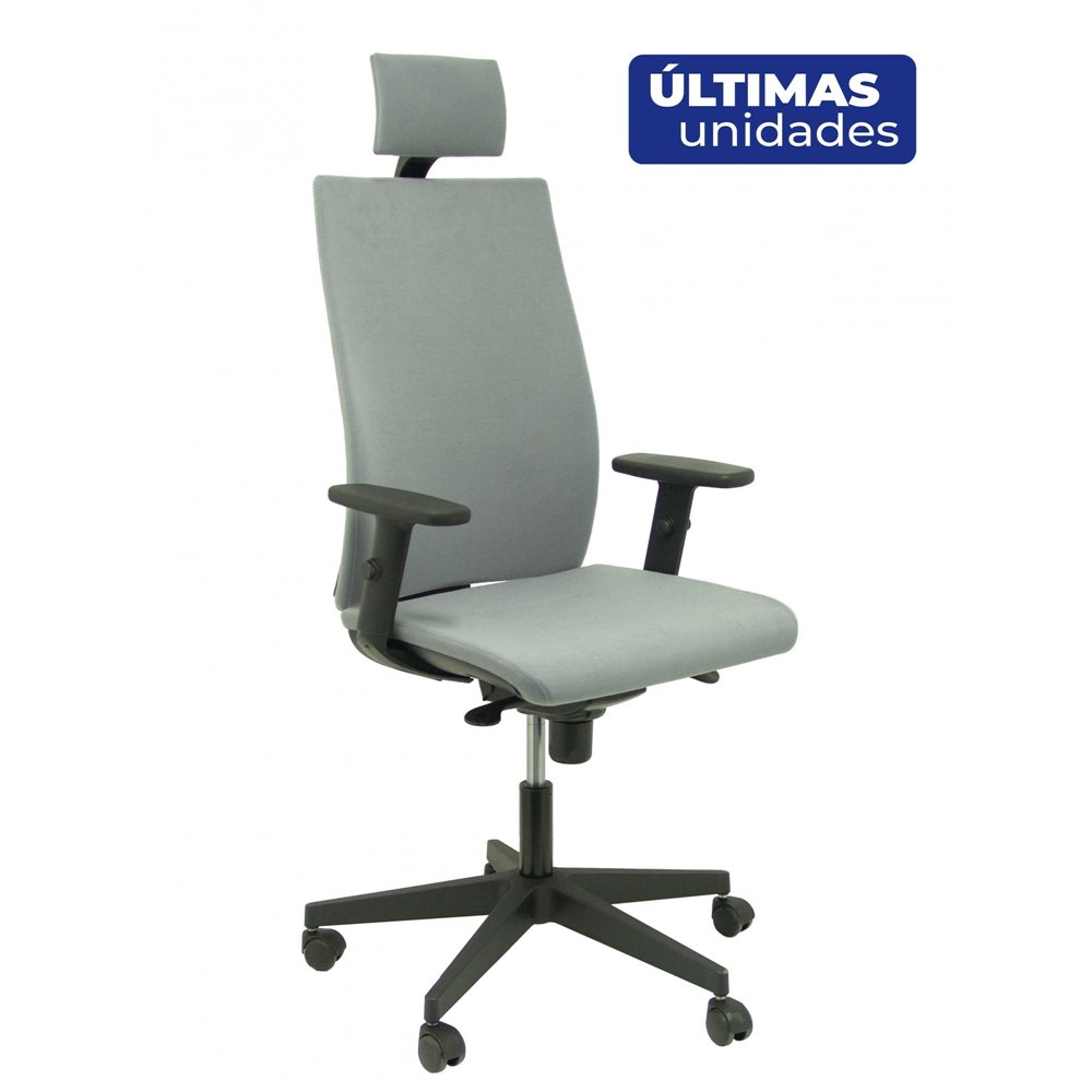 piqueras y crespo sillon almendros micro gris brazos regulables y cabecero.