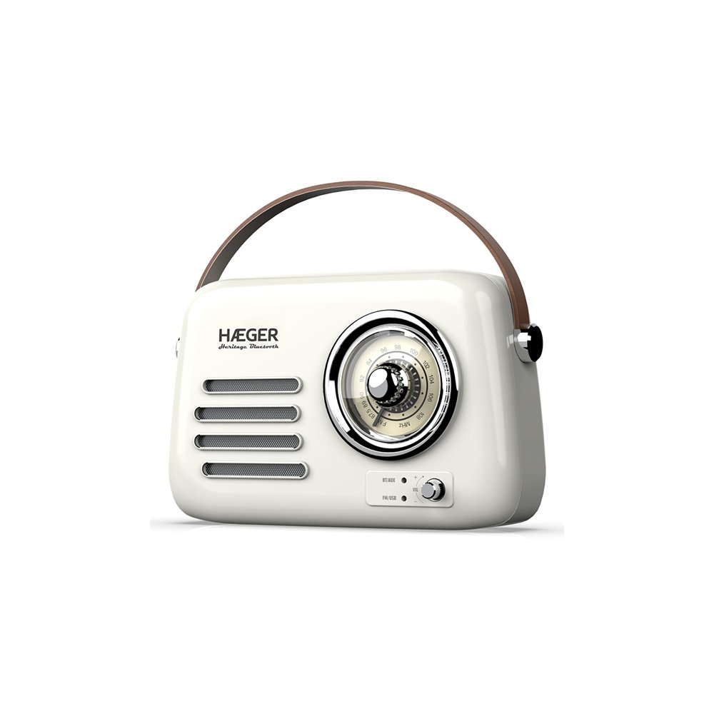 haeger rb-cre.003a radio portátil analógica crema de color