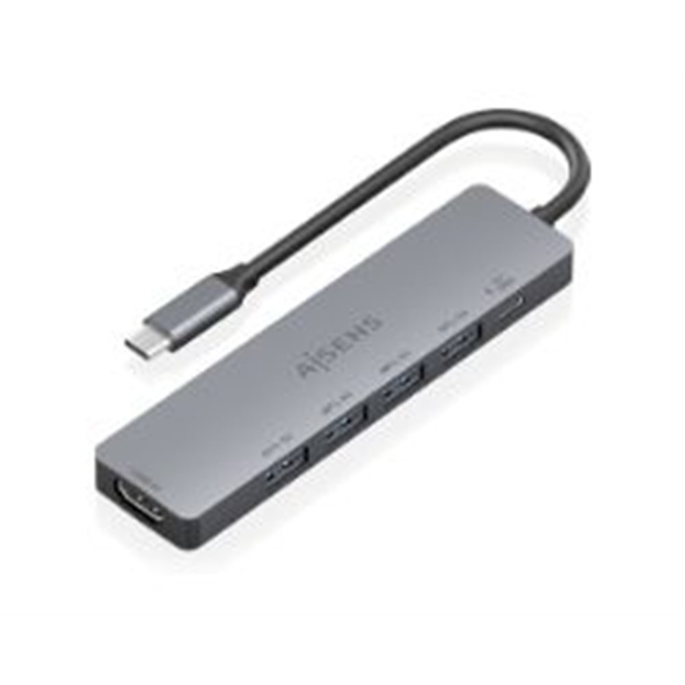 docking aisens usb-c a 4xusb-a/1xhdmi (asuc-6p047-gr)