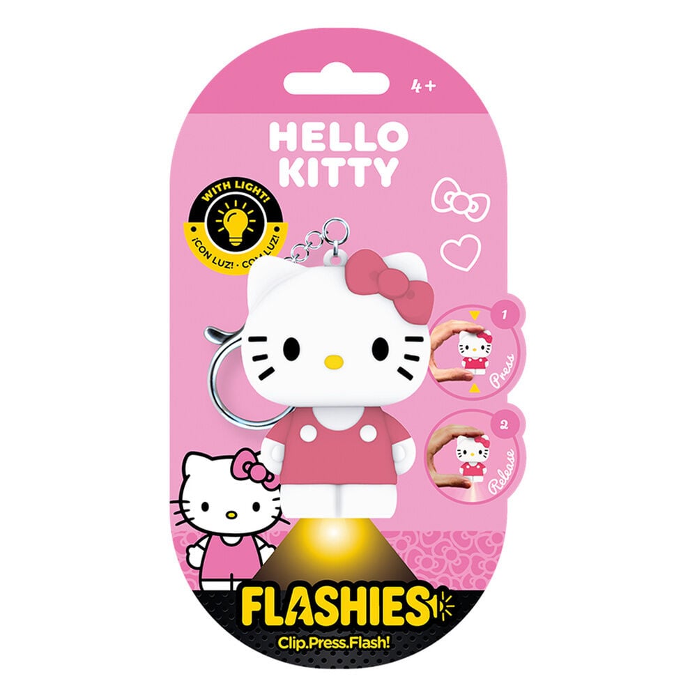 llavero figura 3d con luz hello kitty flashies