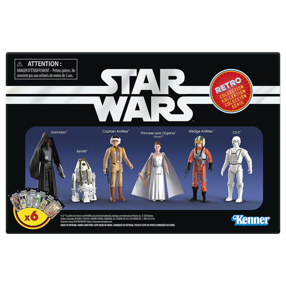 set 6 figuras retro star wars: una nueva esperanza 9,5cm