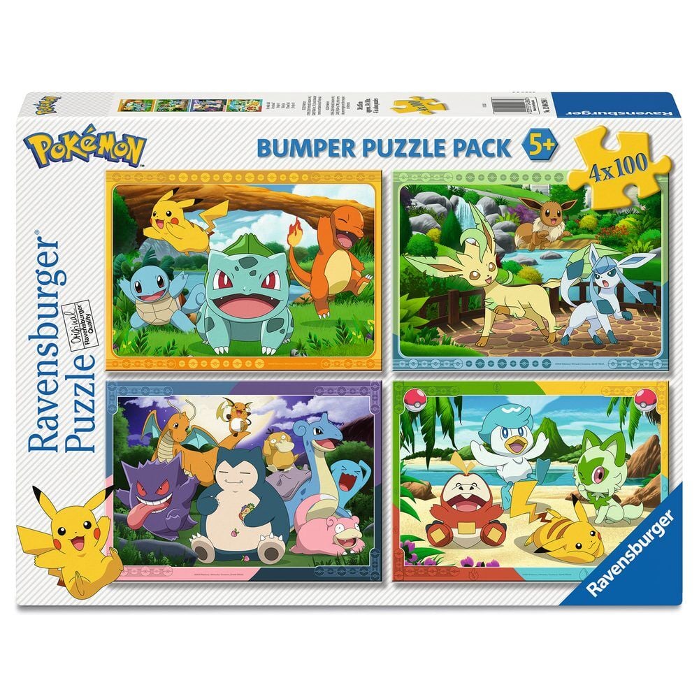 puzzle pokemon 4x100pzs