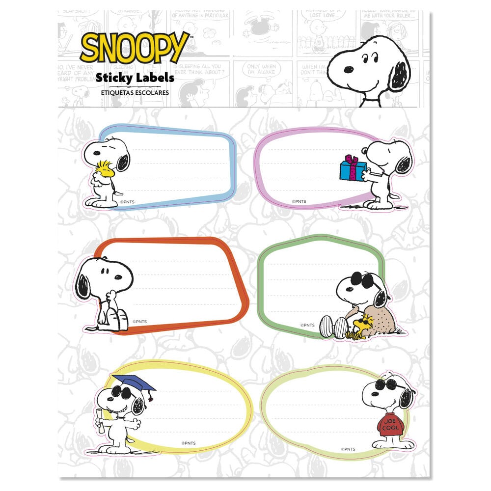 etiquetas adhesivas premium snoopy