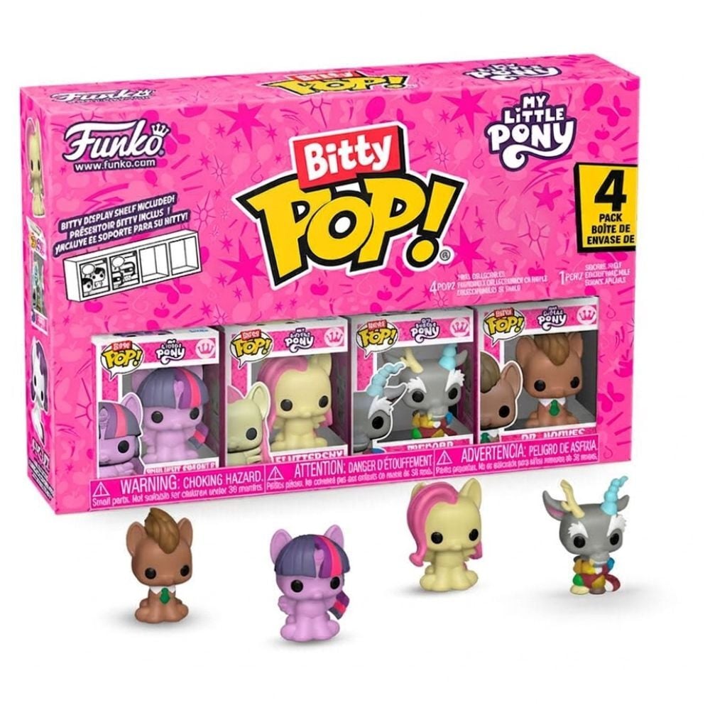 blister 4 figuras bitty pop my little pony twilight sparkle