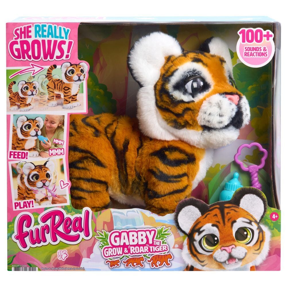 peluche interactivo gabby the grow & roar tiger furreal