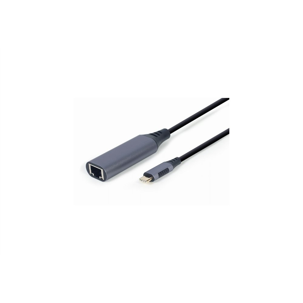 gembird a-usb3c-lan-01 hub de interfaz usb 3.2 gen 1 (3.1 gen 1) type-c 1000 mbit/s negro, gris