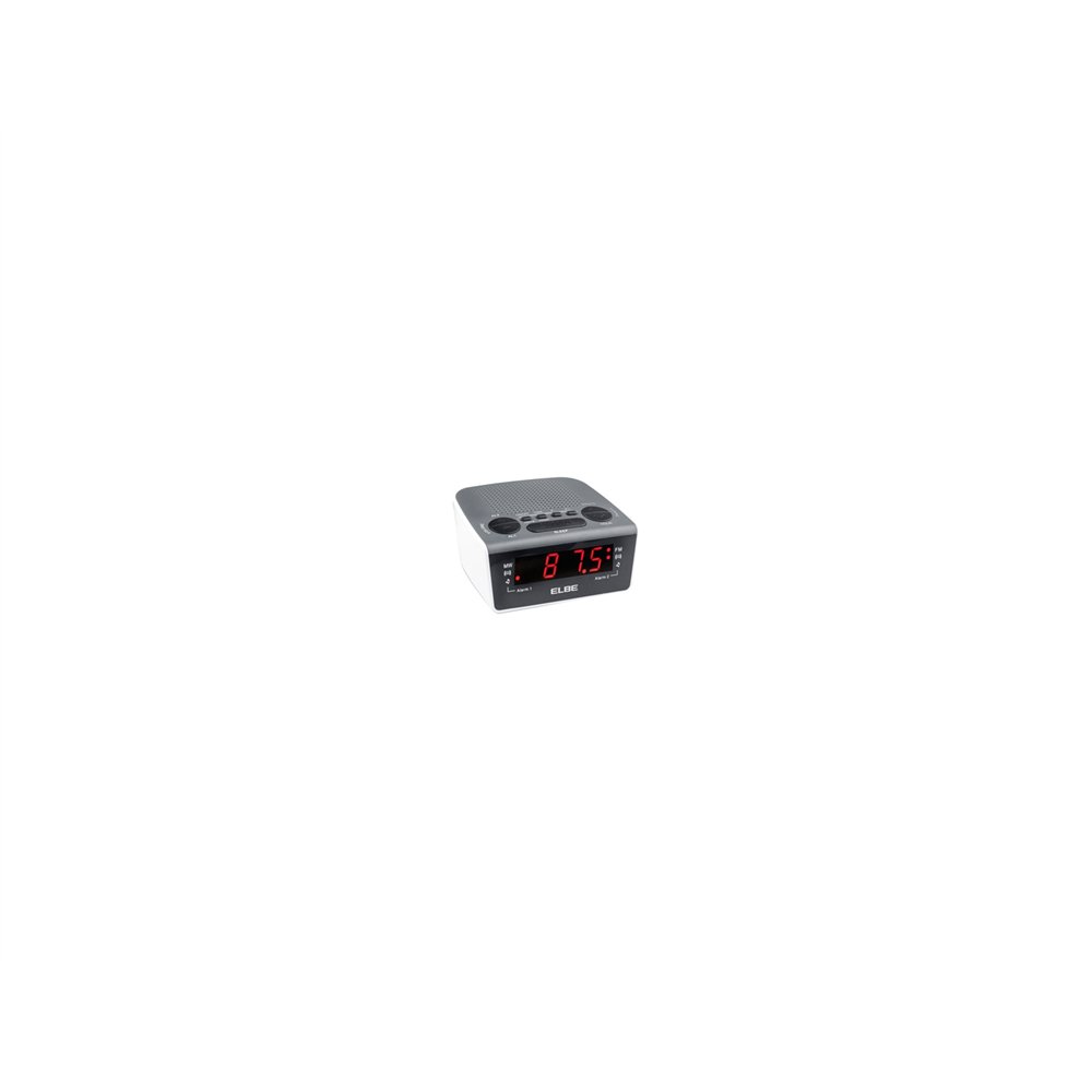elbe cr-932 radio reloj negro, blanco