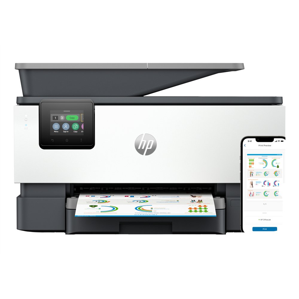 hp officejet pro 9120b inalámbrico all-in-one color impresora, impresión a doble cara copiadora y escáner