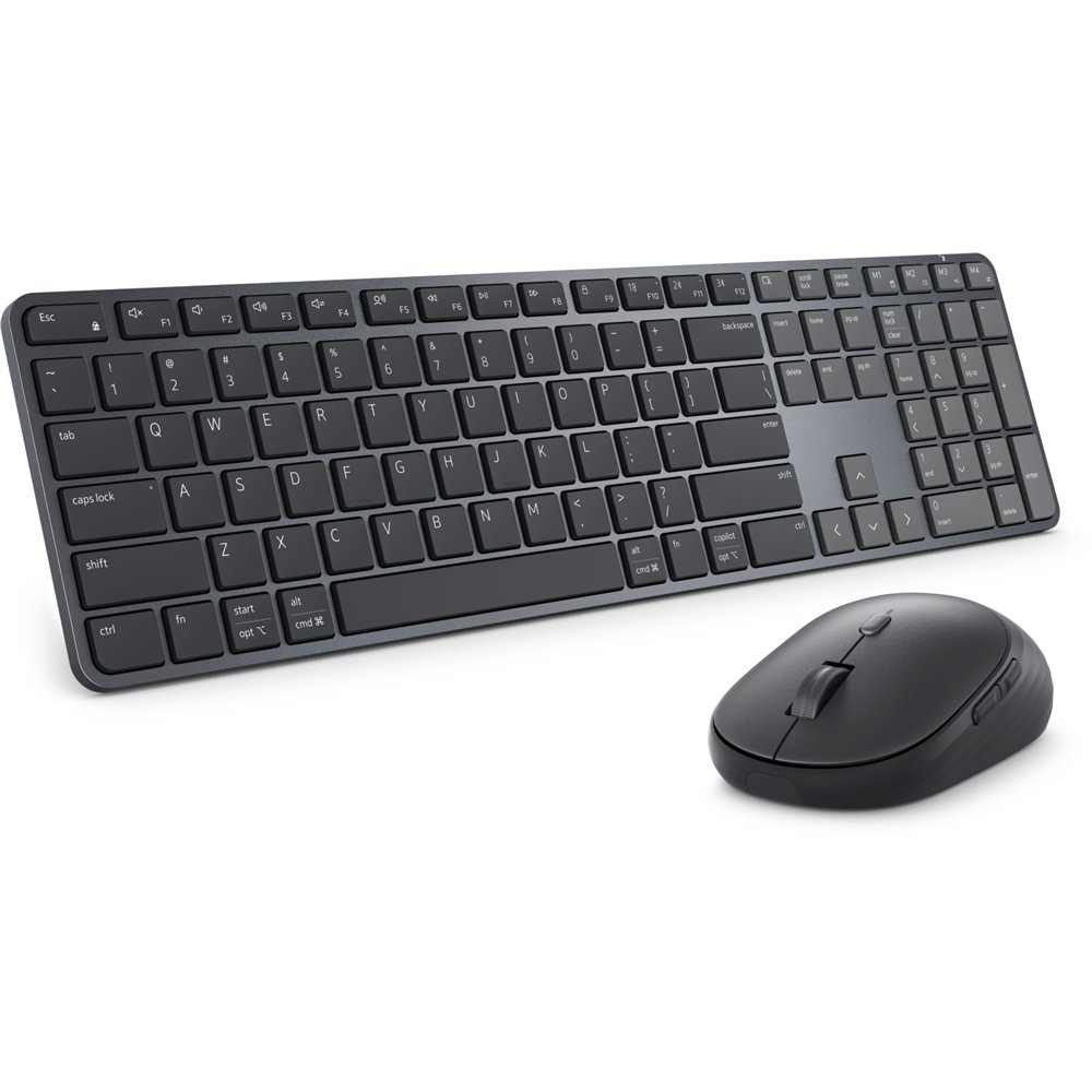 dell pro 7 slim km726 teclado ratón incluido hogar / oficina rf wireless + bluetooth qwerty español negro