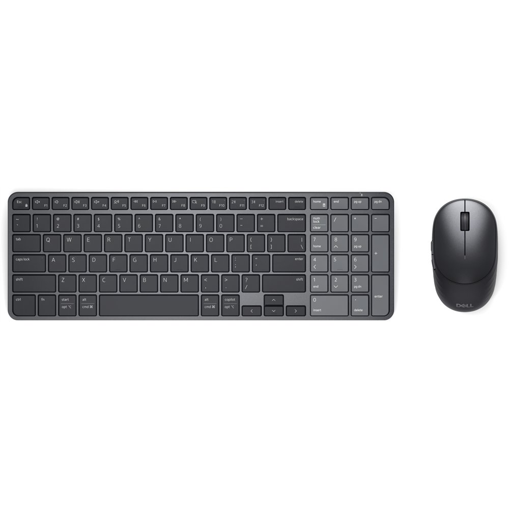dell pro 7 km746 teclado ratón incluido universal rf wireless + bluetooth qwerty español grafito