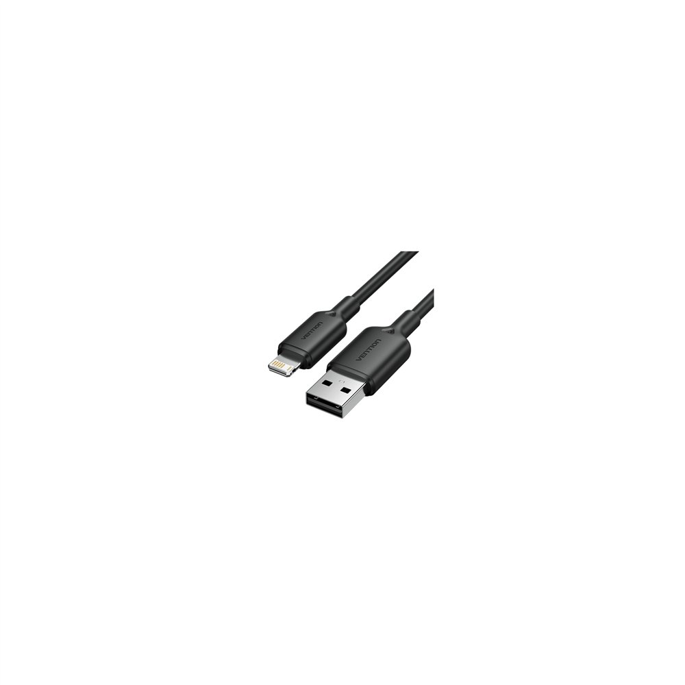 vention lambh cable de conector lightning 2 m negro