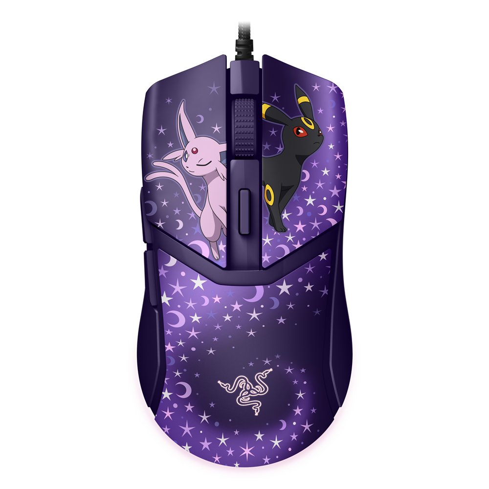razer cobra – espeon & umbreon edition ratón juego mano derecha usb tipo a óptico 8500 dpi