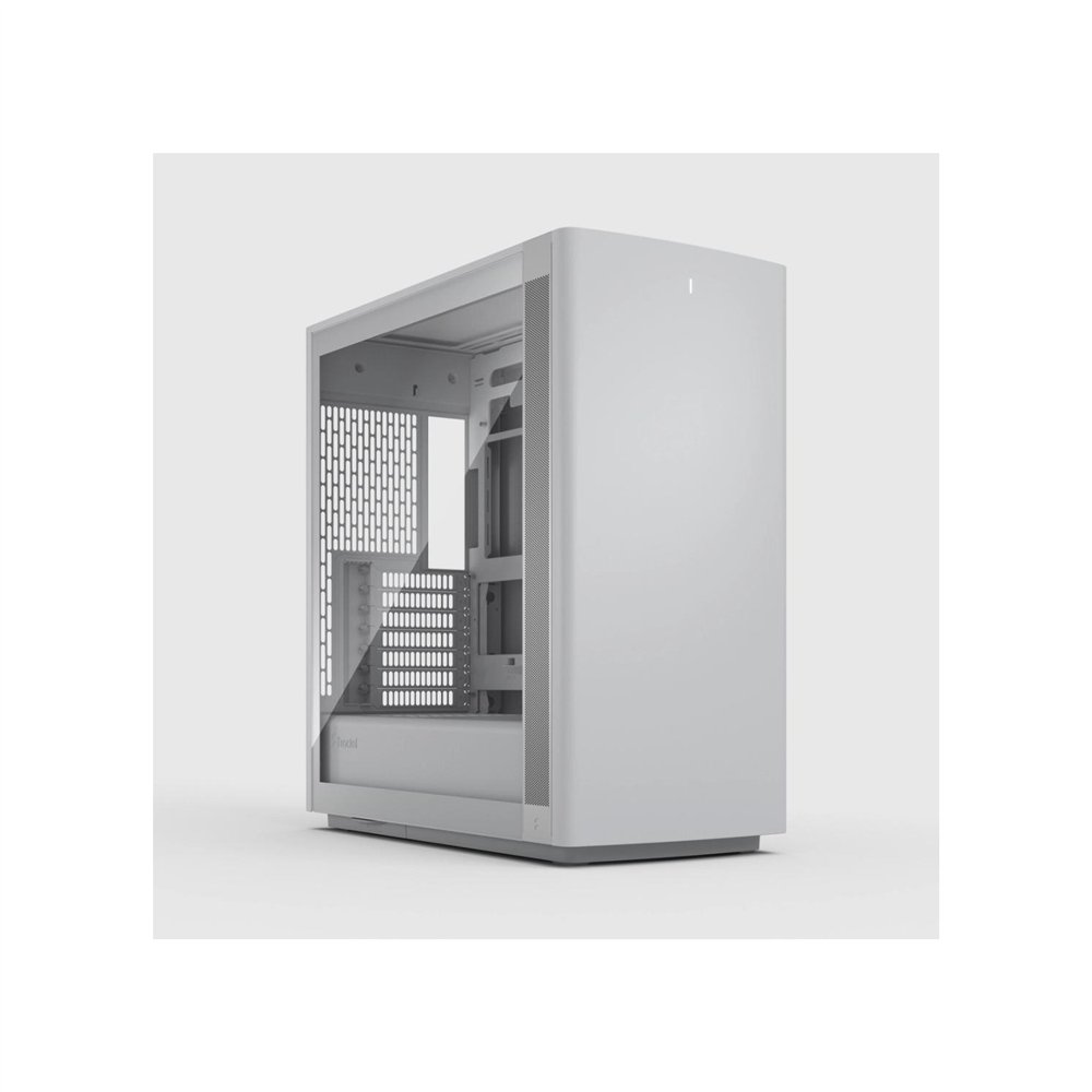 fractal design define one light tg clear tint midi tower blanco