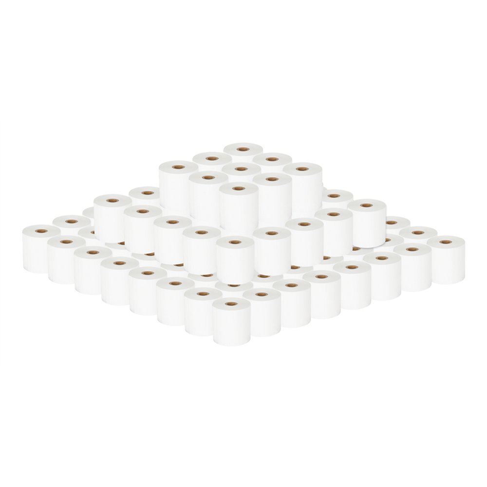 iggual pack 100 rollos papel térmico sin bpa 57x57mm