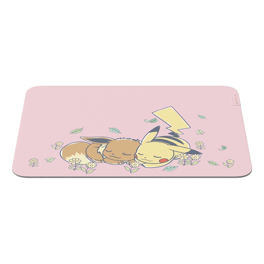razer gigantus v2 – pikachu & eevee edition alfombrilla de ratón para juegos rosa