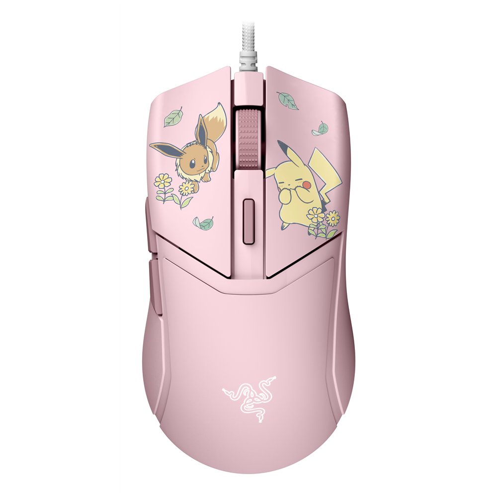 razer cobra – pikachu & eevee edition ratón juego mano derecha usb tipo a óptico 8500 dpi