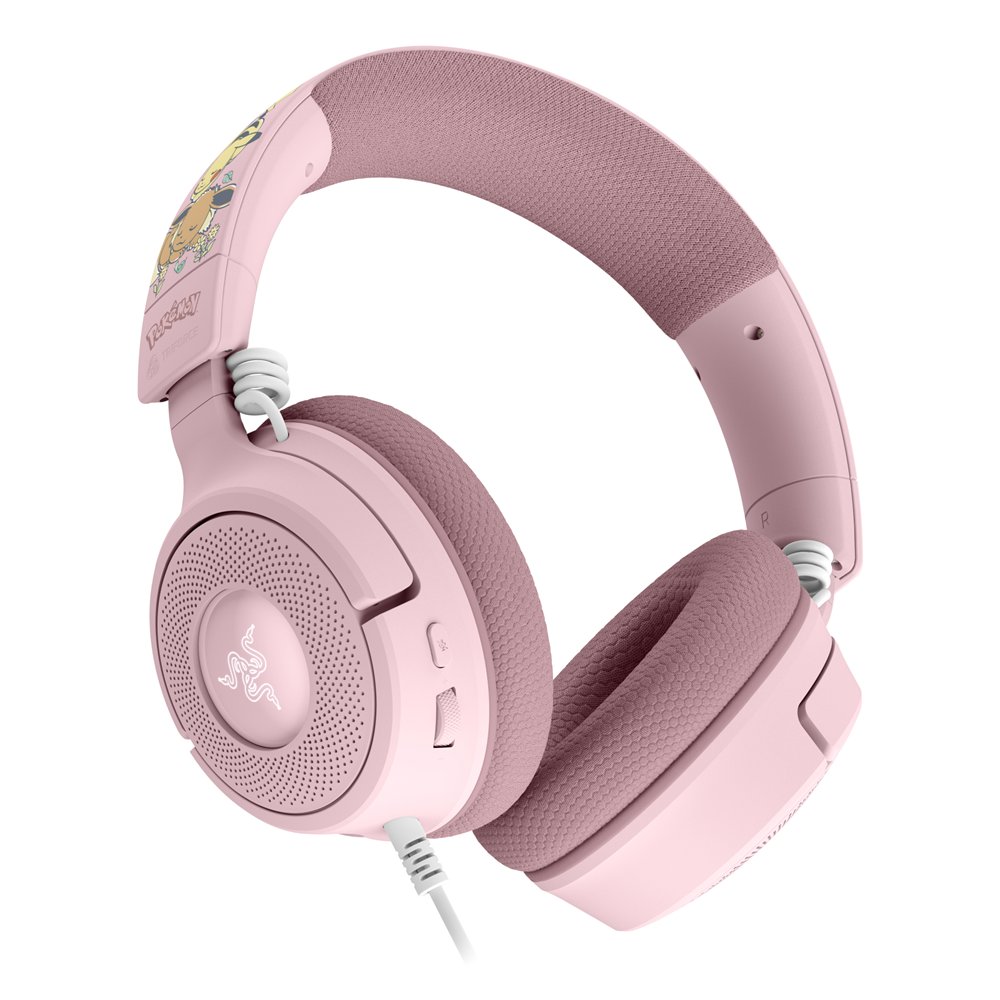 razer kraken v4 x – pikachu & eevee edition auriculares alámbrico diadema juego usb type-c / usb type-a rosa