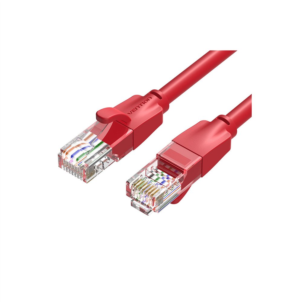 vention iberf cable de red rojo 1 m cat6 u/utp (utp) alrededor