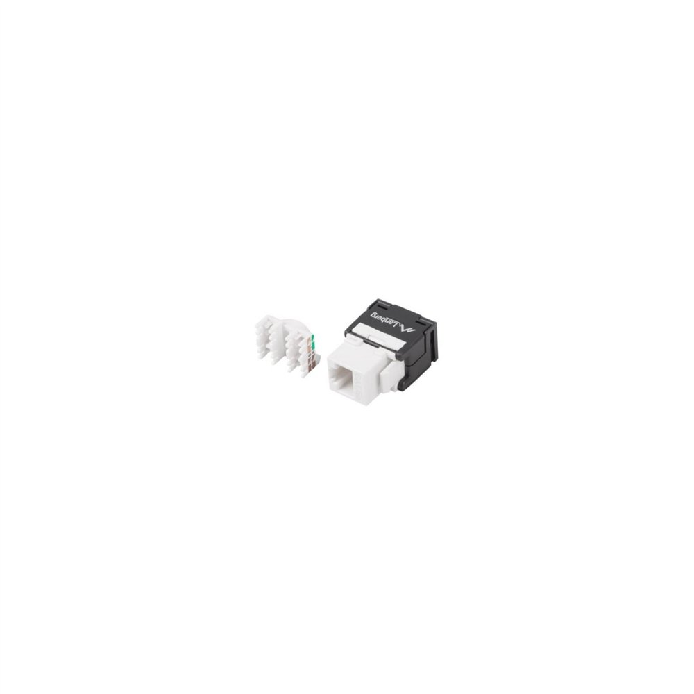 conector lanberg keystone rj45 hembra externo lsa interno sin herramientas utp cat 5e para cables 22-26awg ksu5-2000