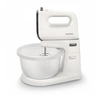 batidora amasadora philips viva collection recipiente 3l automatico 450w 5 velocidades y turbo gris blanco hr3745/00