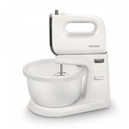 batidora amasadora philips viva collection recipiente 3l automatico 450w 5 velocidades y turbo gris blanco hr3745/00