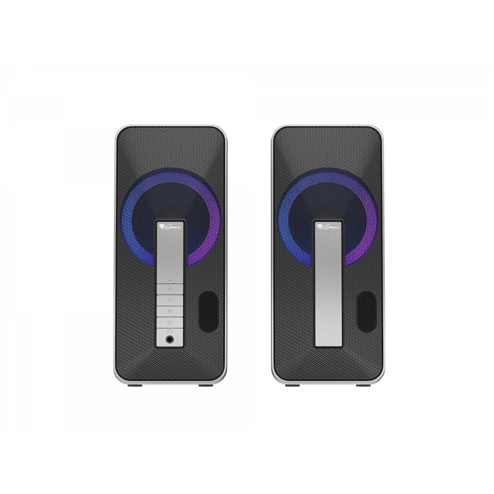 genesis helium 100bt rgb negro, plata inalámbrico y alámbrico 10 w