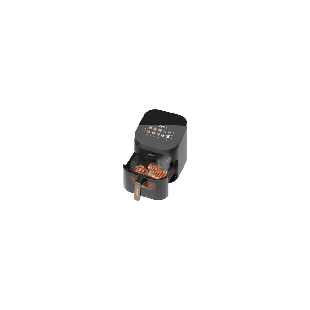 cecotec cecofry&grill smokin' 6500 sencillo 6,5 l independiente 2200 w freidora de aire caliente negro, marrón