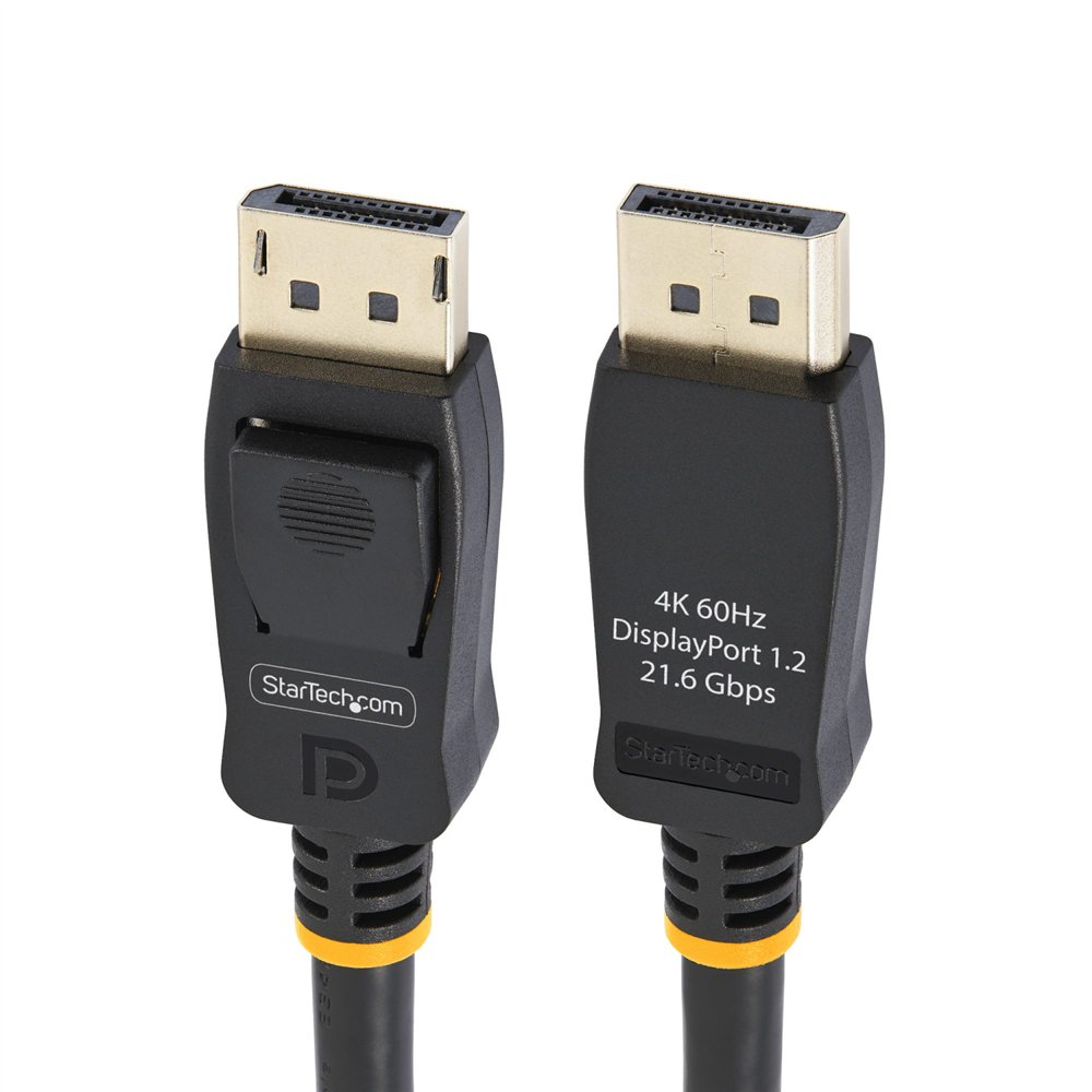 startech.com cable displayport 1.2 4k 60hz de 2m - cable dp uhd con pestillos - con certificación vesa - cable para monitor disp
