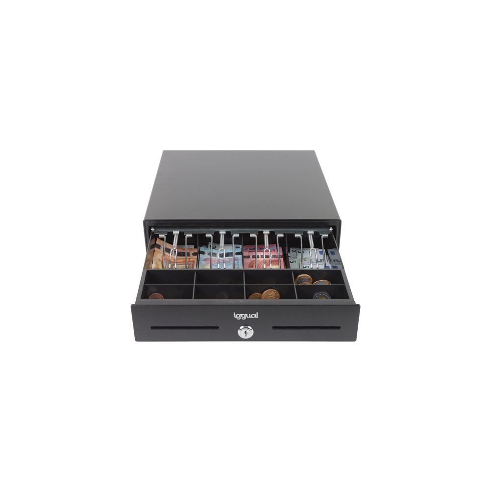 iggual cajón portamonedas iron-xs 33cm 4+8 negro