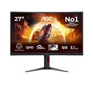 aoc g4 cq27g4z2p pantalla para pc 68,6 cm (27") 2560 x 1440 pixeles quad hd lcd negro, rojo