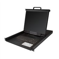 startech.com consola kvm de 8 puertos para montaje en rack - teclado qwerty - con cables de 1,8m - conmutador kvm con monitor lc
