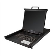 startech.com consola kvm de 8 puertos para montaje en rack - teclado qwerty - con cables de 1,8m - conmutador kvm con monitor lc