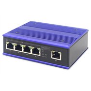 digitus conmutador de red fast ethernet de 4 puertos, industrial, no gestionado, 1 enlace ascendente rj45