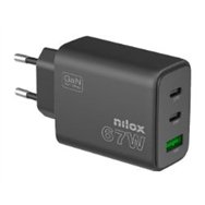 cargador pared nilox 67w 1xusb-a 2xusb-c (nx65ganusbc)