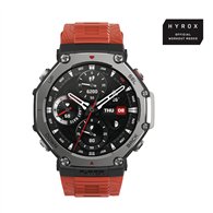 amazfit t-rex 3 lava 3,81 cm (1.5") amoled 48.5 mm digital 480 x 480 pixeles pantalla táctil negro, acero inoxidable gps (satéli