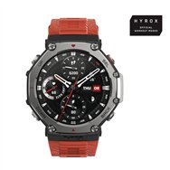 amazfit t-rex 3 lava 3,81 cm (1.5") amoled 48.5 mm digital 480 x 480 pixeles pantalla táctil negro, acero inoxidable gps (satéli