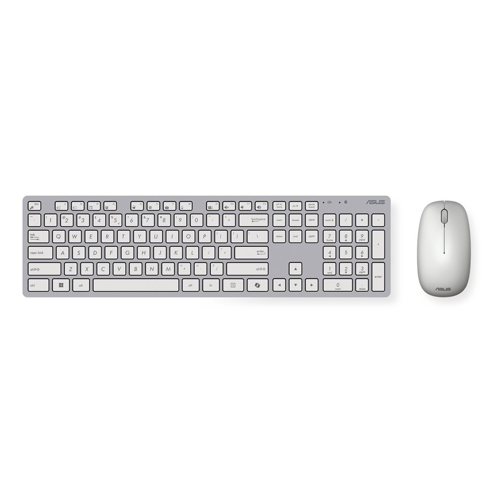 asus w5000 teclado ratón incluido oficina rf inalámbrico qwerty español blanco
