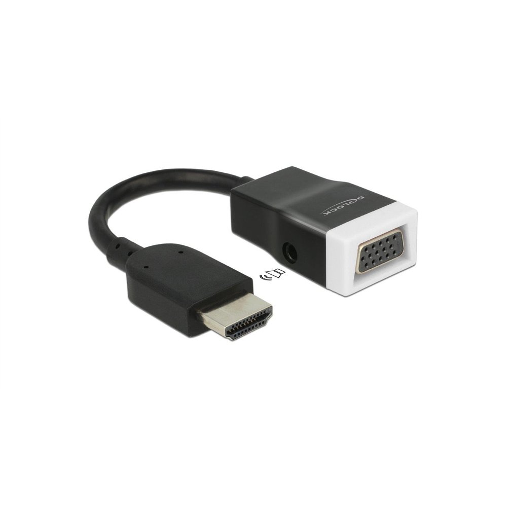 adaptador/cable delock hdmi a/m - vga hdb15/h +audio
