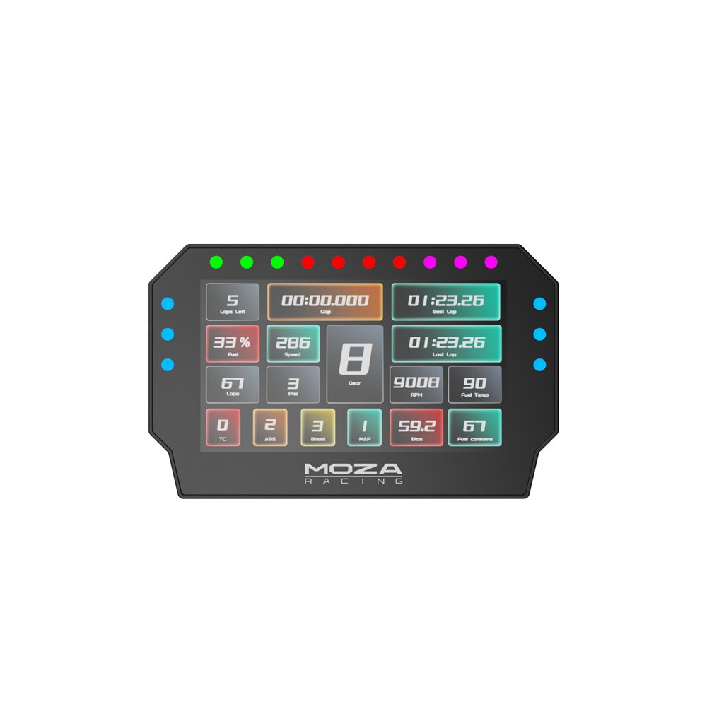 moza racing rs072 mando y volante negro digital pc