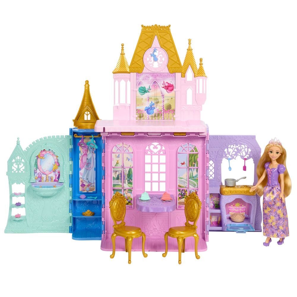 muñeca rapunzel y castillo princesas disney