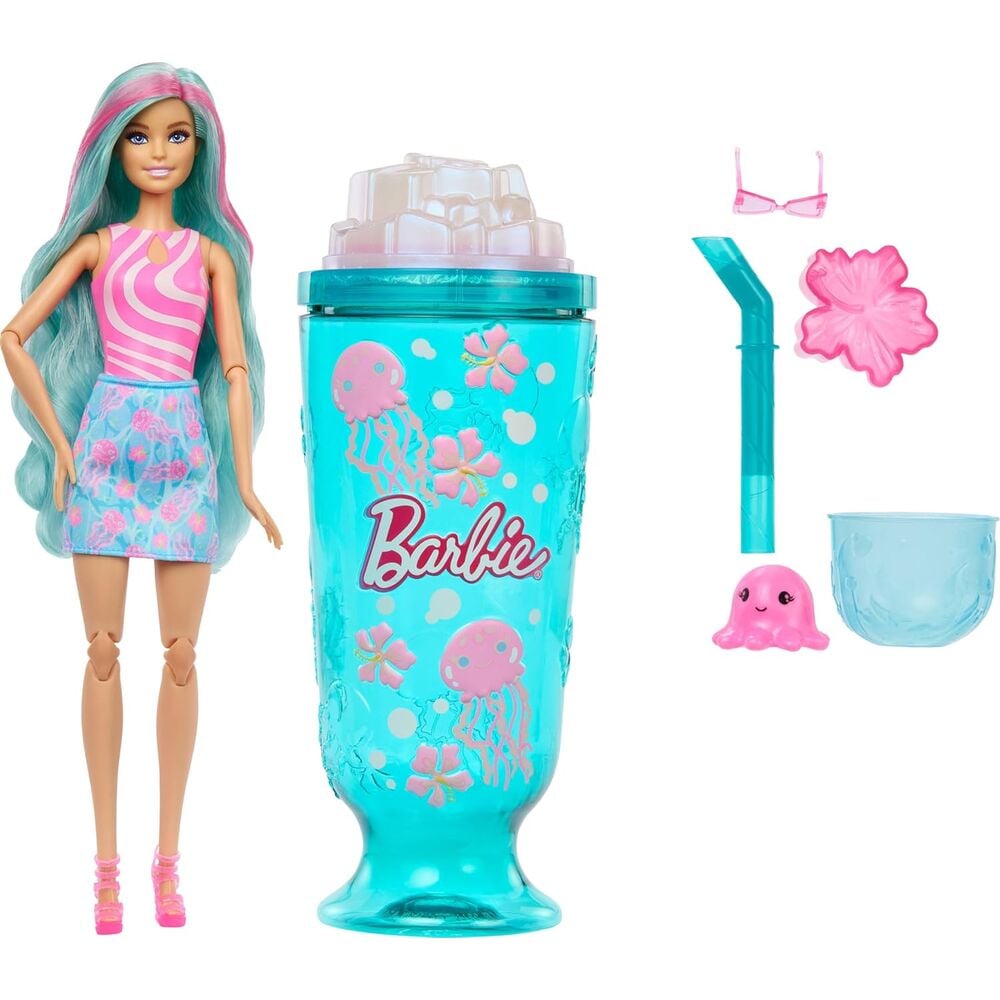 muñeca granizado de mar copa azul pop reveal barbie